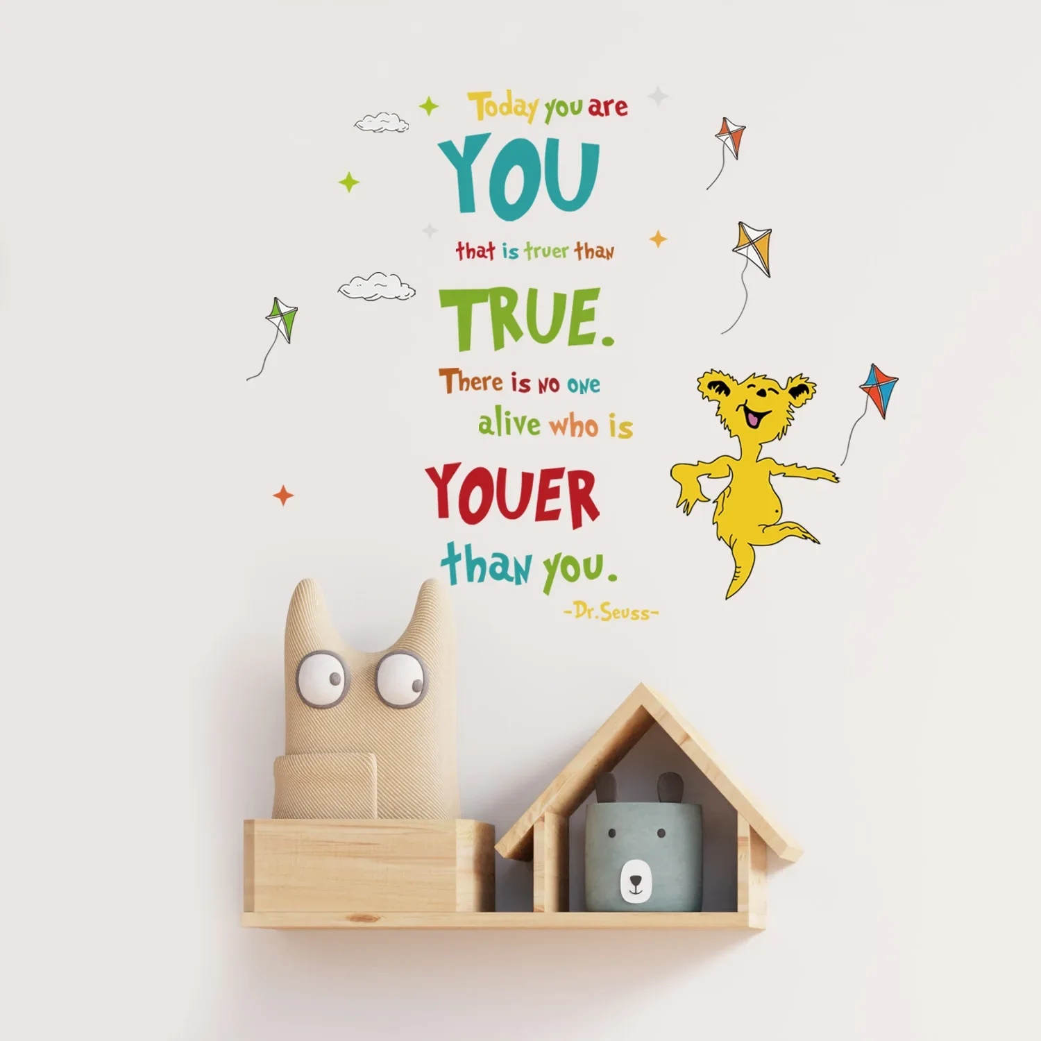 Inspirational Kids Education Quotes - Dr. Seuss pendidikan mengatakan stiker dinding
