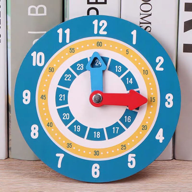 Kids Educational Watch - Montessori jam belajar, kalender kayu mainan