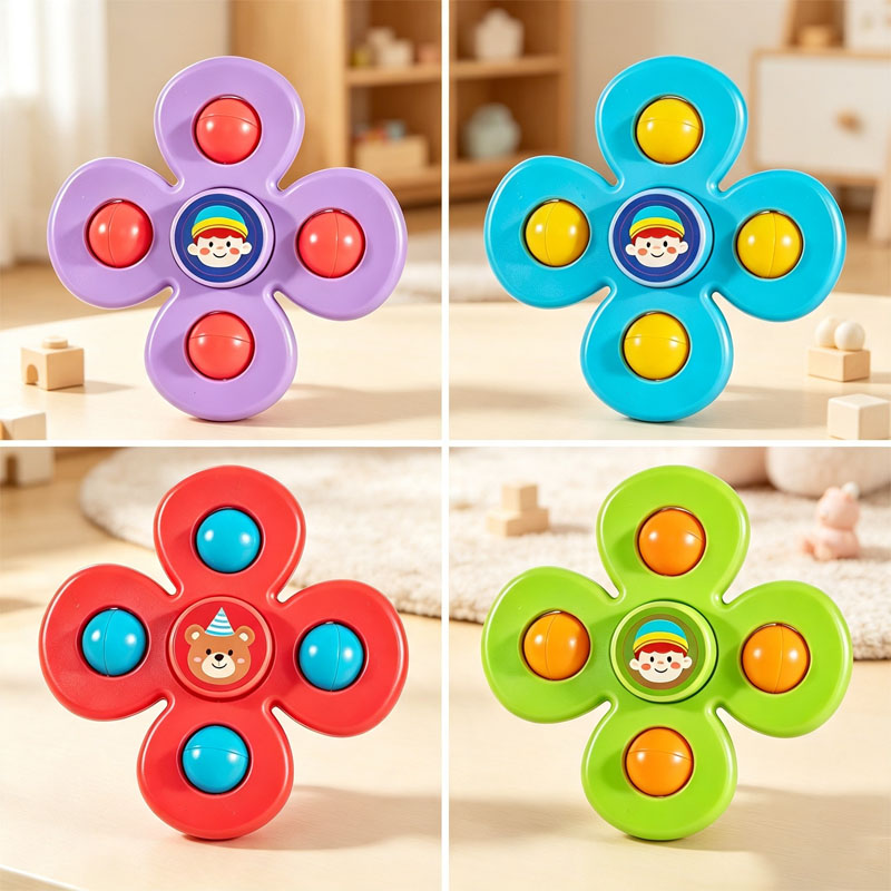 Kids Nature Education - Mainan Sensorik Bayi Fidget Spinner, Mainan