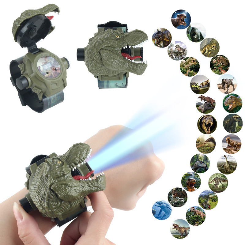 Kids Educational Watch - Jam Tangan Proyeksi Dinosaurus Anak-anak Jam