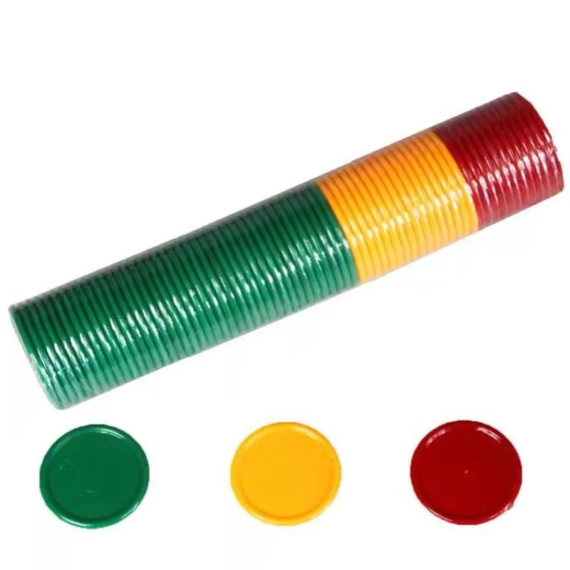 Kids Education Room - Set Chip plastik 3.2cm 3 warna