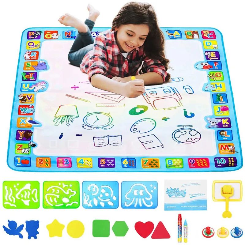 Kids Educational Mat - Coolplay Alas gambar air ajaib, tikar