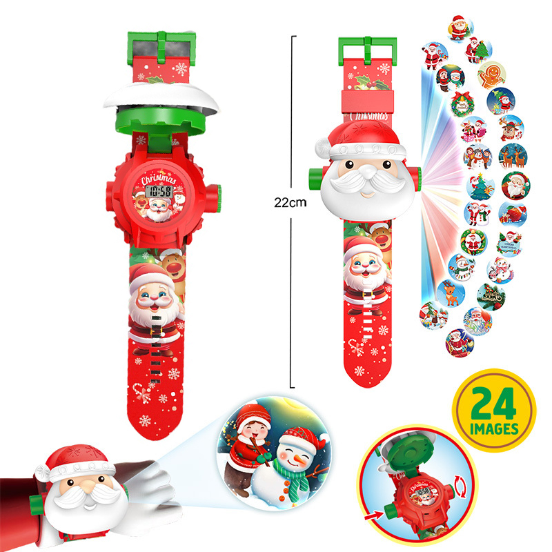 Kids Educational Watch - Jam Proyeksi Natal Mainan Edukasi Montessori