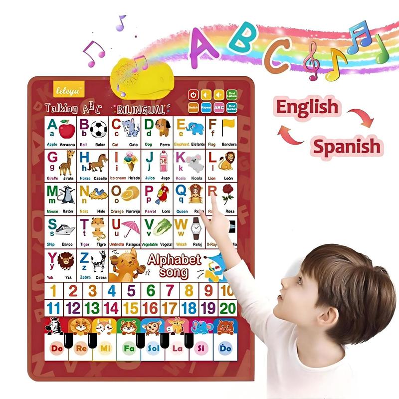 Kids Educational Poster - Poster Interaktif Berbicara ABC & Angka