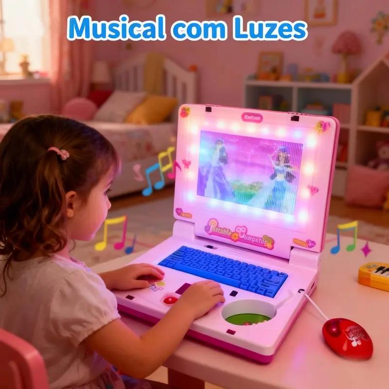 Kids Educational Computer - Mainan Musik Notebook Mini Laptop Portabel