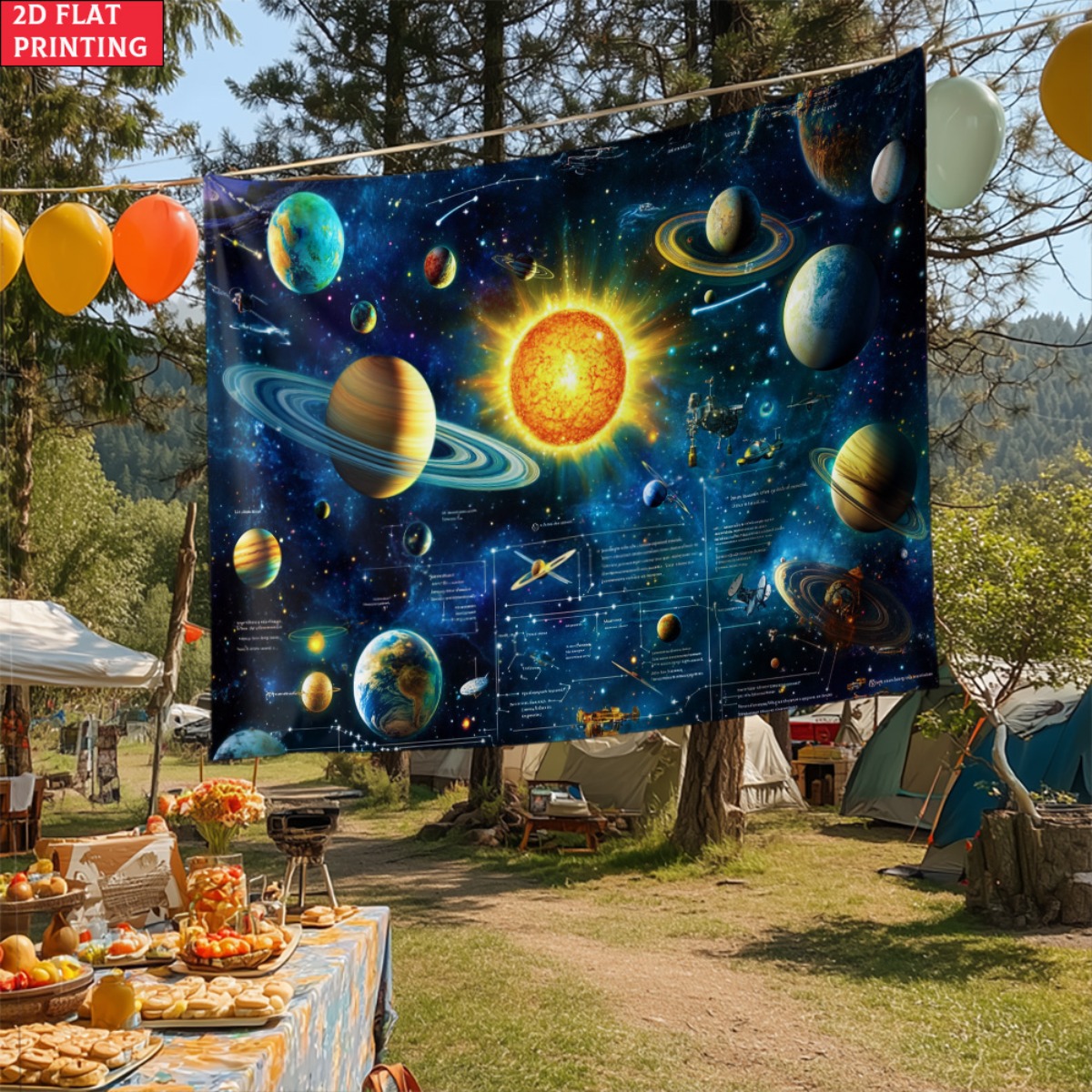 Tapestry Tata Surya tanpa bing - Kids Educational Poster ulasan dan harga