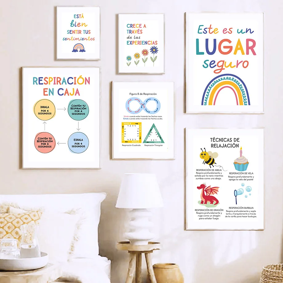 Motto Pendidikan Spanyol Lukis - Kids Educational Poster ulasan dan harga