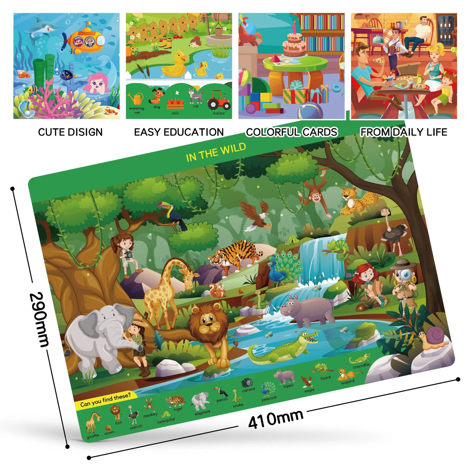 Kit Aktivitas Montessori Cari  - Kids Educational Mat ulasan dan harga