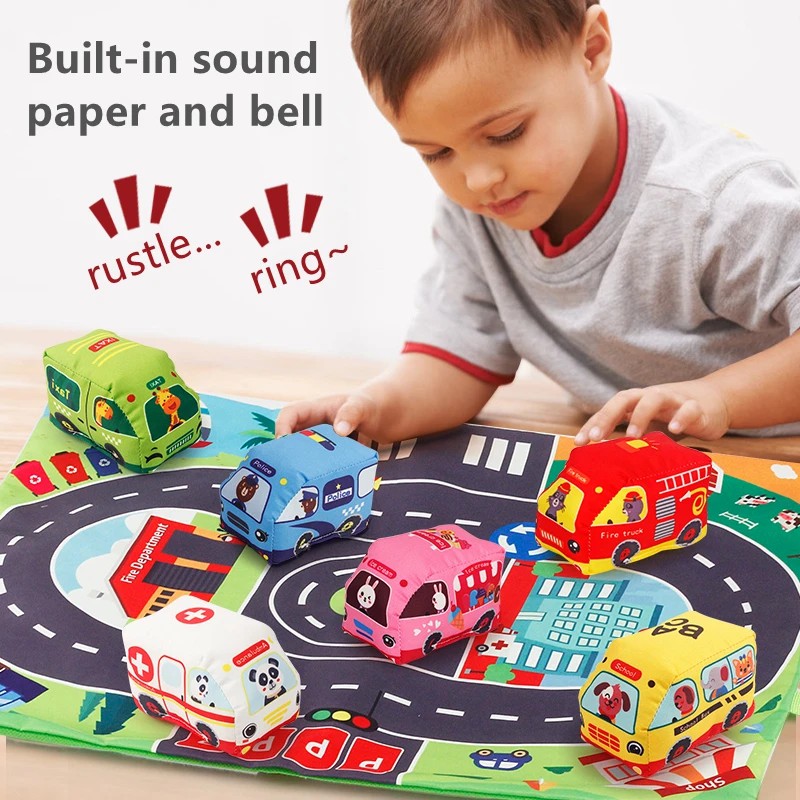 Set mainan mobil lembut, denga - Kids Educational Mat ulasan dan harga