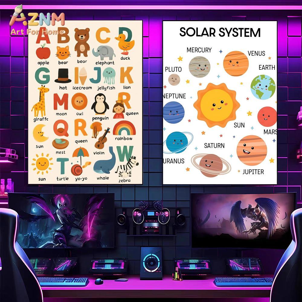 AZNM Poster Dekorasi Pembelaja - Kids Educational Poster ulasan dan harga