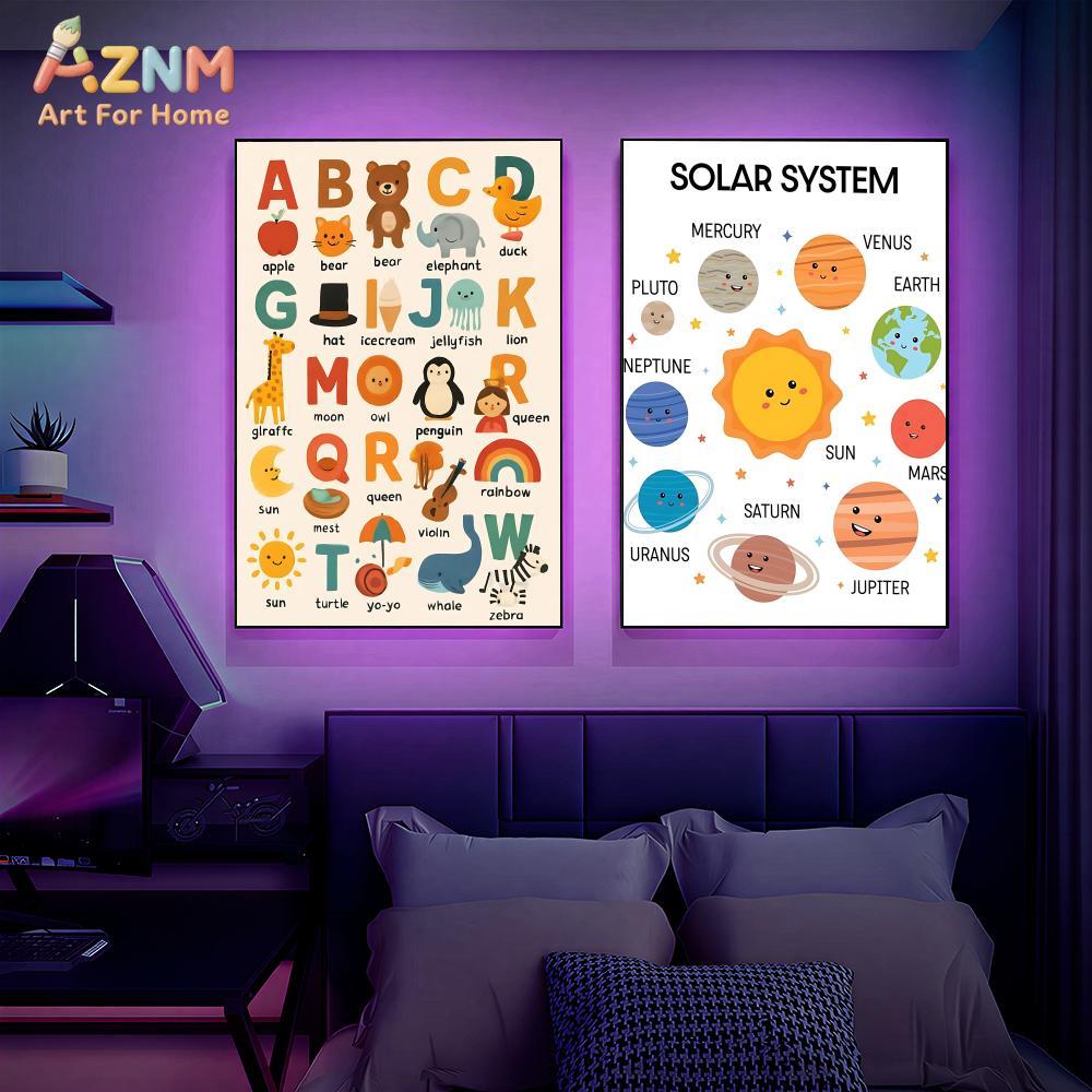 AZNM Poster Dekorasi Pembelaja - Kids Educational Poster ulasan dan harga