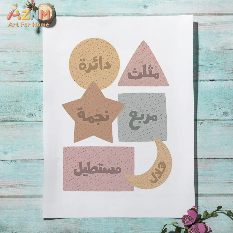 Seni Dinding Arab Bahasa Inggr - Kids Educational Poster ulasan dan harga