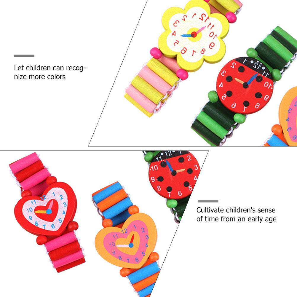 5 Buah Jam Tangan Kayu Anak Ka - Kids Educational Watch ulasan dan harga
