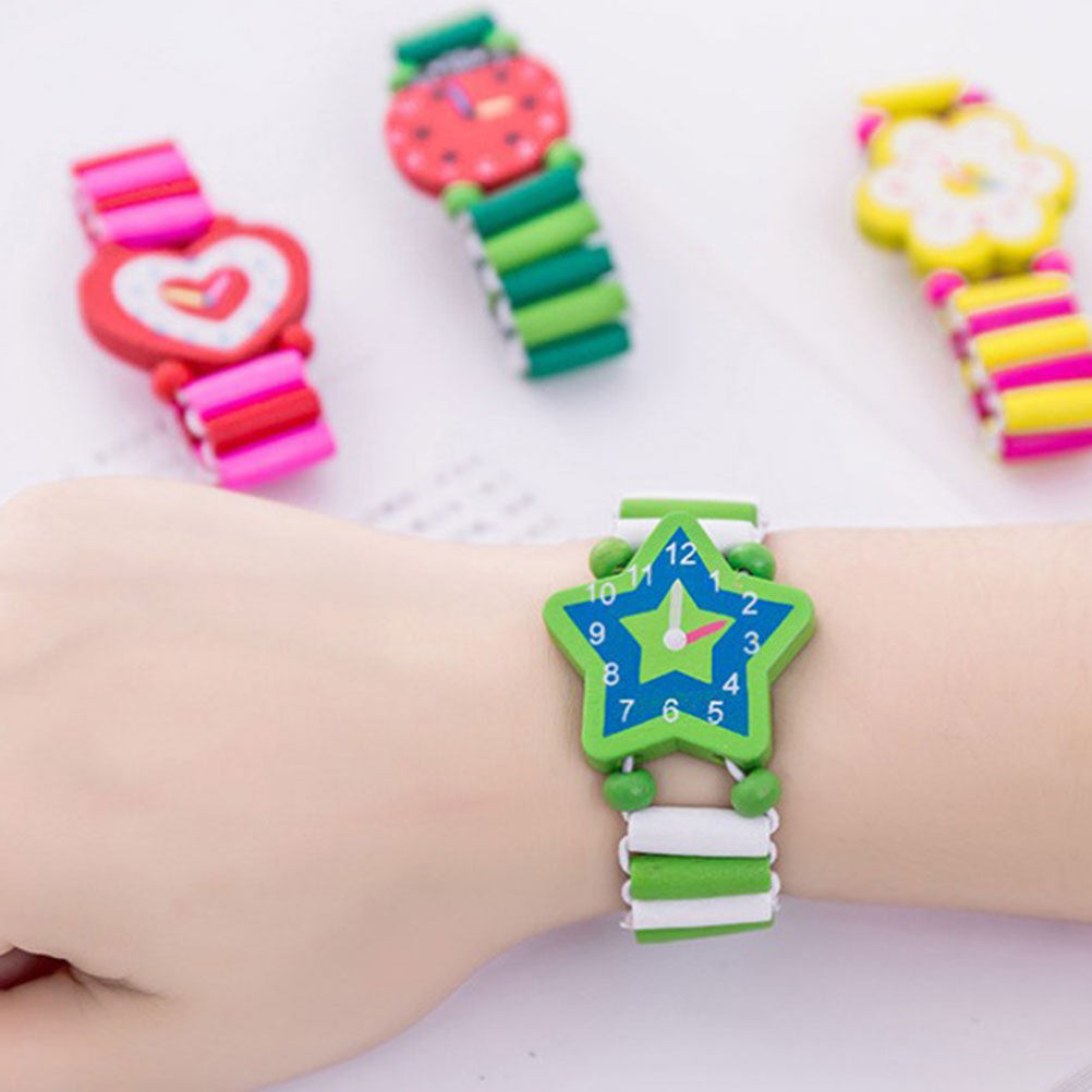 5 Buah Jam Tangan Kayu Anak Ka - Kids Educational Watch ulasan dan harga